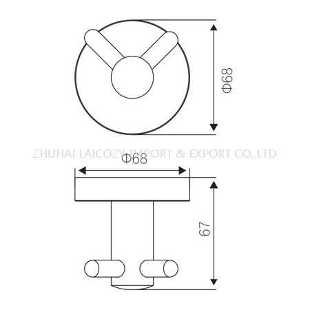 Cuarto de baño de buena calidad 304 S/S Gancho doble para bata para habitación de hotel