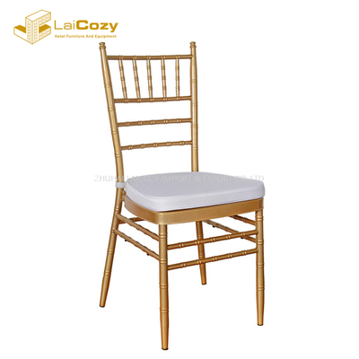 Muebles de jardín al aire libre Comedor Silla Chiavari dorada