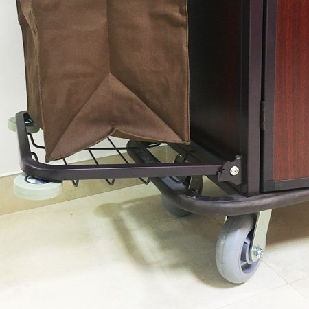 Carro de servicio de limpieza de limpieza de acero del hotel