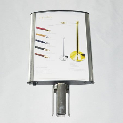 Tablero de anuncios de aluminio con soporte de acero inoxidable para vestíbulo