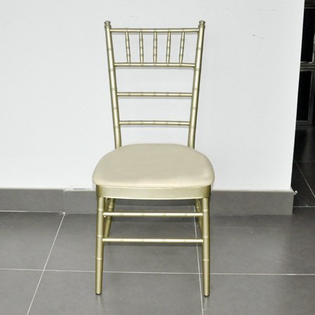 Hotel Banquet Aluminum Chair with Oil Painting in Gold Color