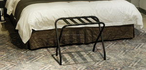 Portaequipajes plegable de metal para habitación de hotel, dormitorio, soporte de maleta de alta calidad