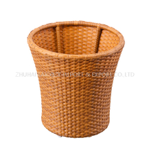 Cesta para toallas redonda Tubo de aluminio con PE Imitación Rattan Towel Kep 