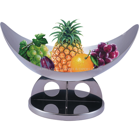 Plato de fruta de acero inoxidable con exhibición de Buffet de restaurante de hotel