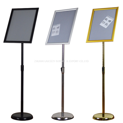 Soporte personalizado A3 para letrero publicitario de aleación de aluminio con pantalla A4 POP