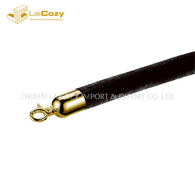 Cuerda de barrera de los puntales del hotel del gancho de oro del control de multitudes 