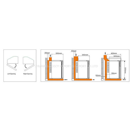 Refrigerador de 40 litros competitivo, sin ruido, hotel, minibar, congelador, puerta de vidrio