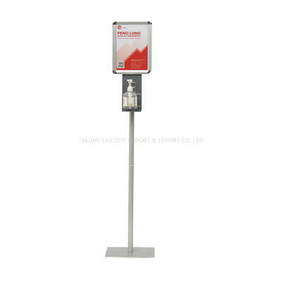  Soporte del dispensador del desinfectante de manos con exhibición de letrero de aluminio A4