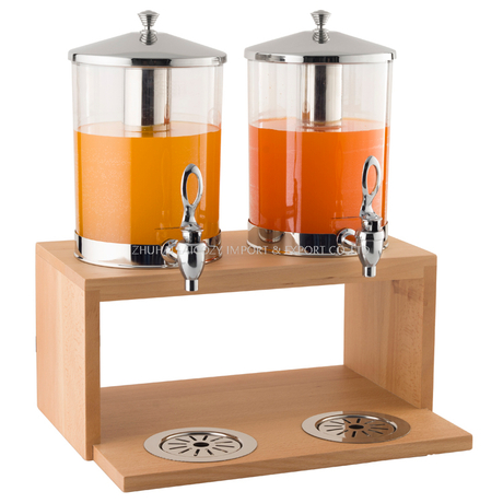 Dispensador de bebidas de jugo de torre de vidrio doble BARREL popular