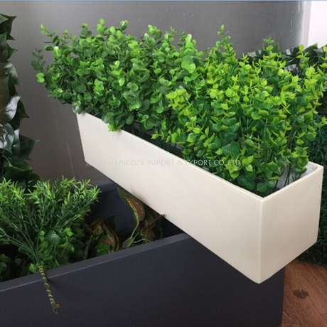 Caja rectangular modificada para requisitos particulares del plantador del cemento ligero de la fibra de vidrio de la maceta del jardín de la venta al por mayor de la fábrica