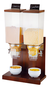 Dispensador doble de cereales para máquina de cereales Buffet de Hotel