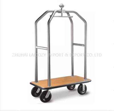 Carro de equipaje con base de cubierta de vinilo plegable de lujo para hotel 