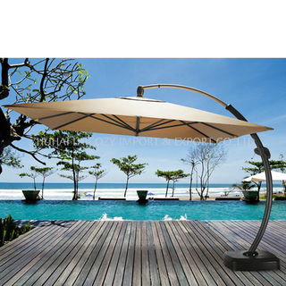 Paraguas Big Bend de aluminio de lujo para exteriores para piscina