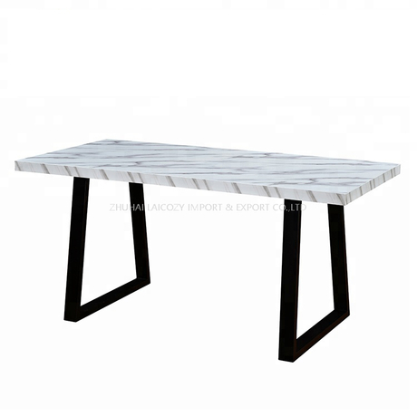 Mesa de comedor de restaurante de café cuadrada antigua para cuatro personas