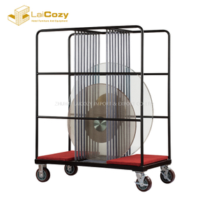 Transporte de equipos de hotel de servicio pesado Lazy Susan Trolley