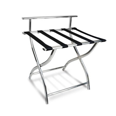 Portaequipajes plegable de acero inoxidable para habitación de hotel de lujo
