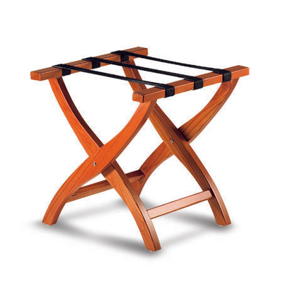 Portaequipajes plegable de madera de haya moderno para hotel