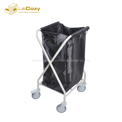 Carros de lavandería con cesta plegable, bolsa negra de acero inoxidable 