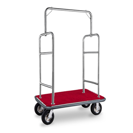Carro de equipaje de lujo de acero inoxidable 304 para hotel de cinco estrellas 