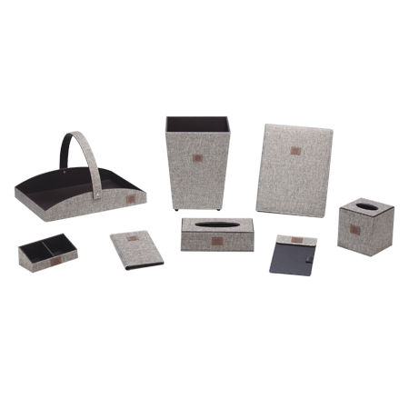 Conjunto de accesorios de cuero para escritorio, suministros de servicios de Star Hotel